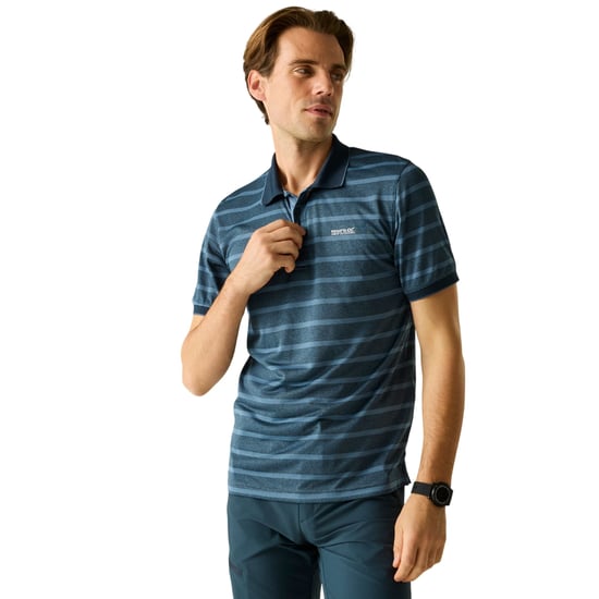 Regatta - "Kildra" Poloshirt für Herren (Nachthimmel/Blassblau) - Image 4