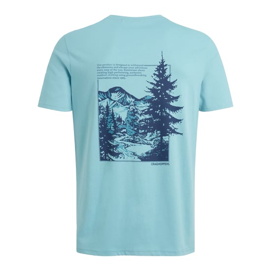 Craghoppers - "Lucent II" T-Shirt für Herren, Rückseitiger Aufdruck, kurzärmlig (Salzwasserpool) - Image 2