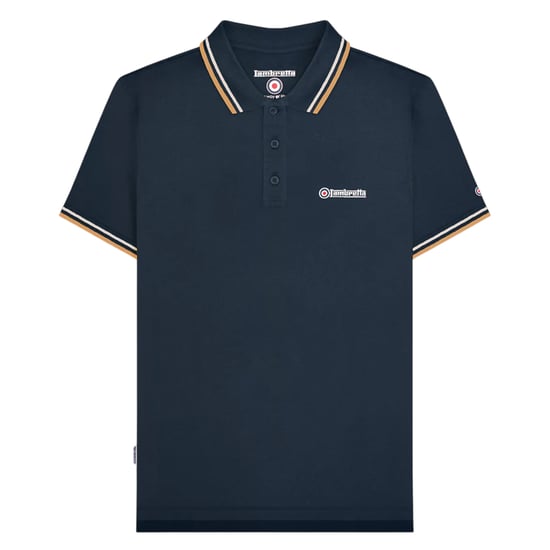 Lambretta - "SS25" Poloshirt für Herren (Marine/Holzasche/Tabak) - Image 1