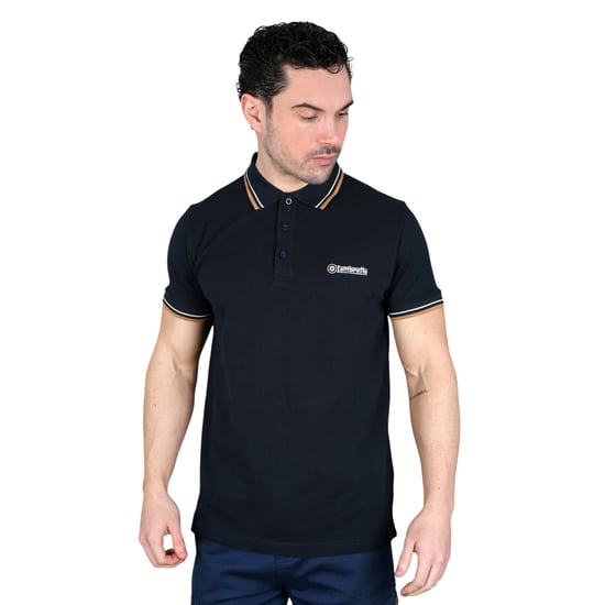 Lambretta - "SS25" Poloshirt für Herren (Marine/Holzasche/Tabak) - Image 3