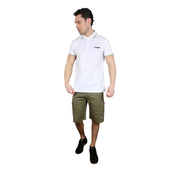 Lambretta - "SS25" Poloshirt für Herren (Weiß/Nussbraun) - Image 3