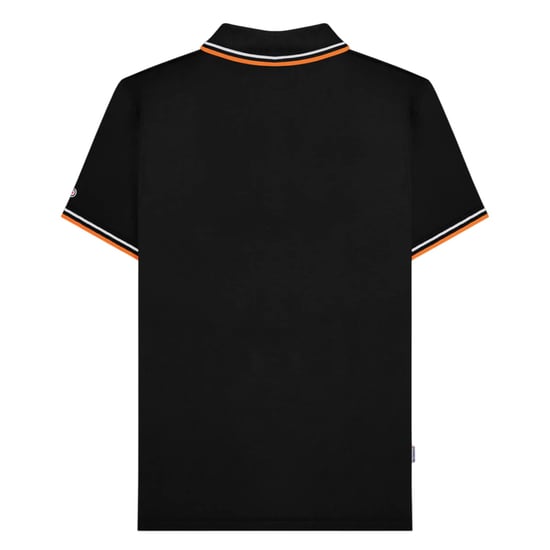 Lambretta - "SS25" Poloshirt für Herren (Schwarz/Weiß/Hell-Orange) - Image 2