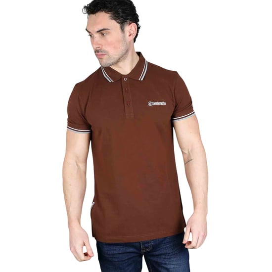 Lambretta - "SS25" Poloshirt für Herren (Braun/Weiß/Engelsfälle) - Image 3