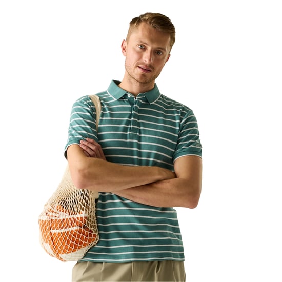 Regatta - "Tiver" Poloshirt für Herren (Arktis/Weiß) - Image 4