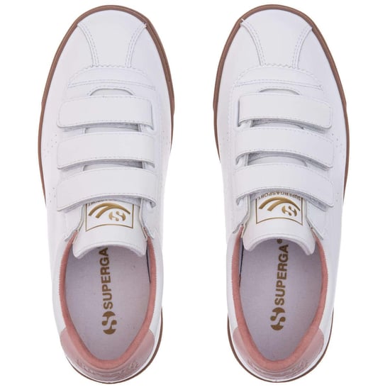 Superga - Herren/Damen Unisex Sneaker "2870 Sport Club S", Kontrast Detail, Leder (Weiß/Rosa Rauch) - Image 4