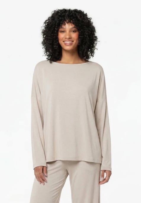 Viscose Oversize Longsleeve BEIGE - Image 2