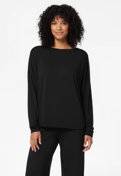 Viscose Oversize Longsleeve SCHWARZ - Image 2