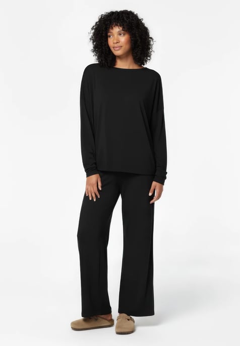 Viscose Oversize Longsleeve SCHWARZ - Image 4