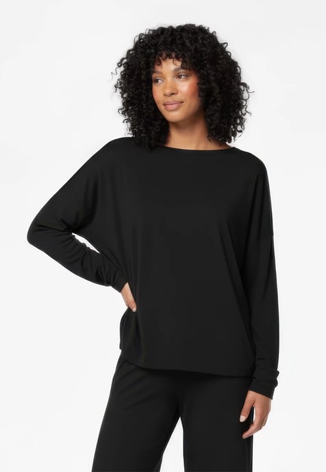 Viscose Oversize Longsleeve SCHWARZ - Image 5
