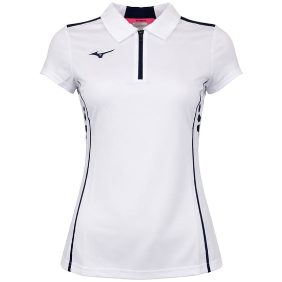 Mizuno Wom Hex Rect Damen Polo-Shirt Weiß - Image 1