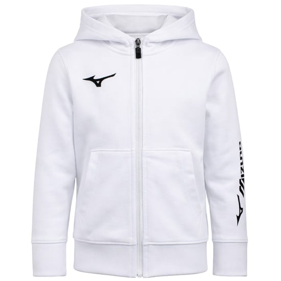 Mizuno Terry FZ Kinder Weiß Trainingsjacke - Image 1