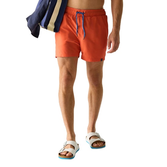 Regatta - "Mawson II" Badeshorts für Herren (Tigerlilien-Orange/Sonic-Blau) - Image 4
