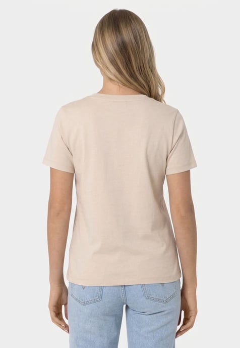 V-neck Premium T-Shirt BEIGE - Image 4