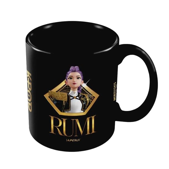 K-Pop Demon Hunters - Kaffeebecher, Portrait, Rumi (Schwarz/Golden) - Image 1