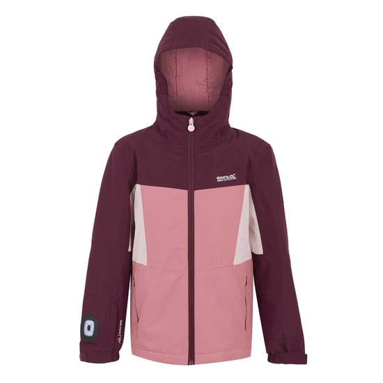 Regatta - "Beamz" Jacke, wasserfest für Kinder, Isoliert (Feige/Graurosa/ Lotuspink) - Image 1