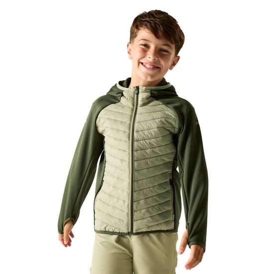 Regatta - "Andreson" Hybridjacke für Kinder (Dunkel-Khaki/Leichter Salbei) - Image 4