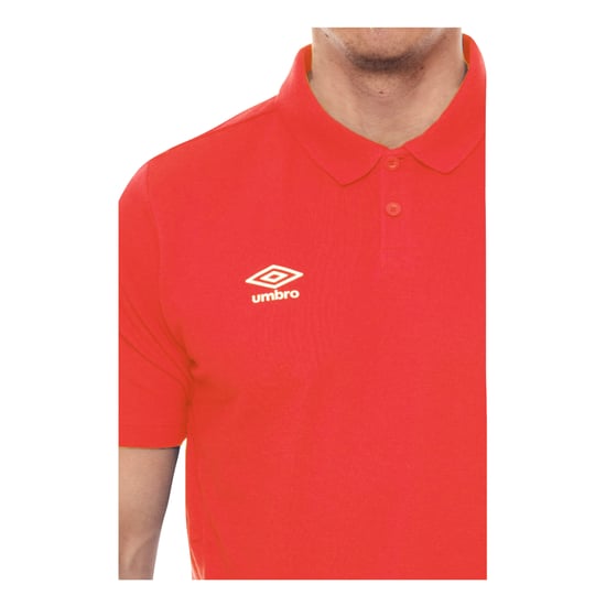 Umbro - "Essential" Poloshirt für Jungen (Zinnoberrot/Weiß) - Image 3