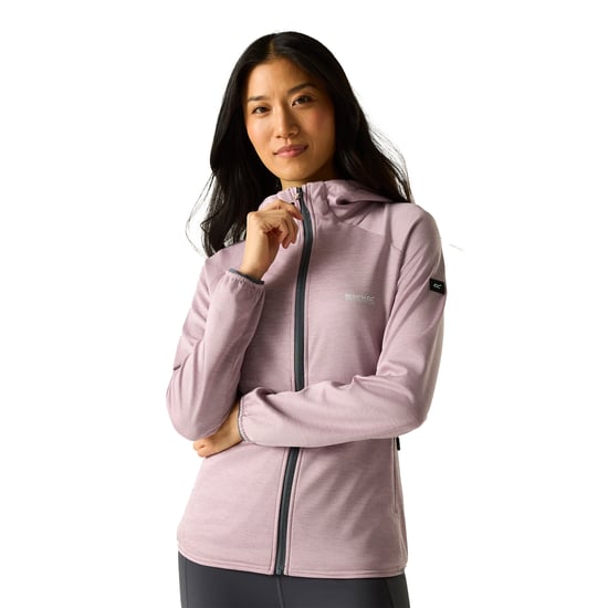 Regatta - "Ferna" Fleecejacke für Damen, mit Kapuze, Stretch (Puderlila) - Image 4