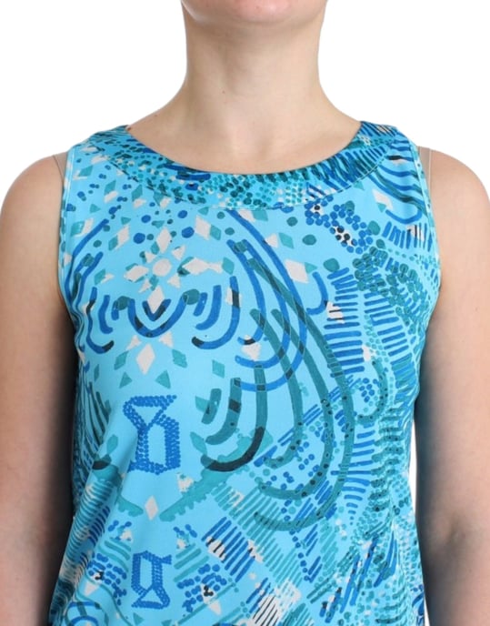 John Galliano Blau bedrucktes Tanktop - Image 5