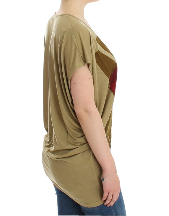 Costume National Grünes Druck T-Shirt mit kurzen Ärmeln - Image 4