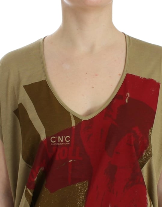 Costume National Grünes Druck T-Shirt mit kurzen Ärmeln - Image 5