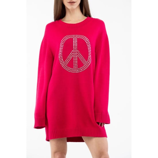Moschino Fuchsienfarbiges Woll-Casual-Kleid - Image 2