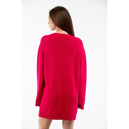 Moschino Fuchsienfarbiges Woll-Casual-Kleid - Image 3