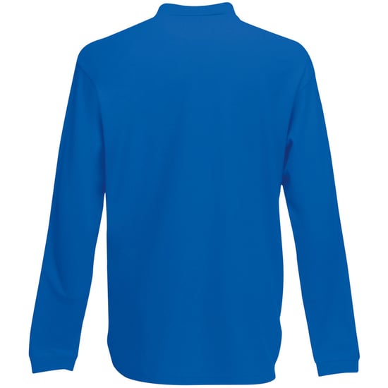 Fruit Of The Loom Premium Herren Polo-Shirt, Langarm (Königsblau) - Image 2