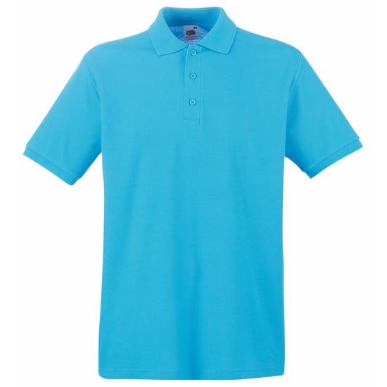 Fruit Of The Loom Premium Herren Polo-Shirt, Kurzarm (Azurblau) - Image 1