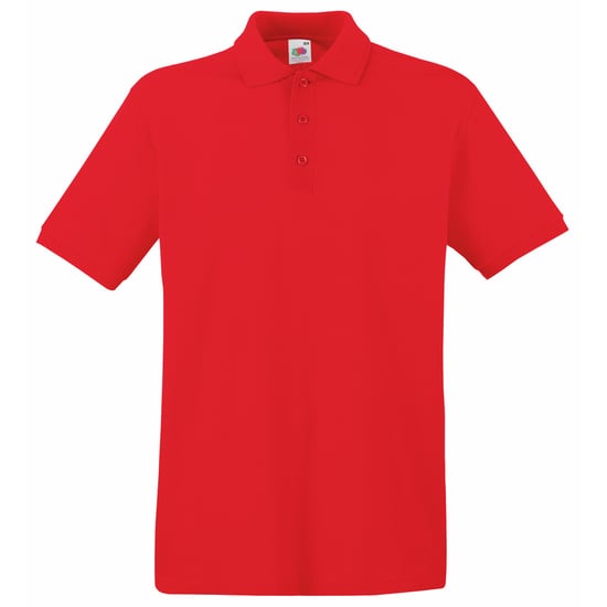 Fruit Of The Loom Premium Herren Polo-Shirt, Kurzarm (Rot) - Image 1