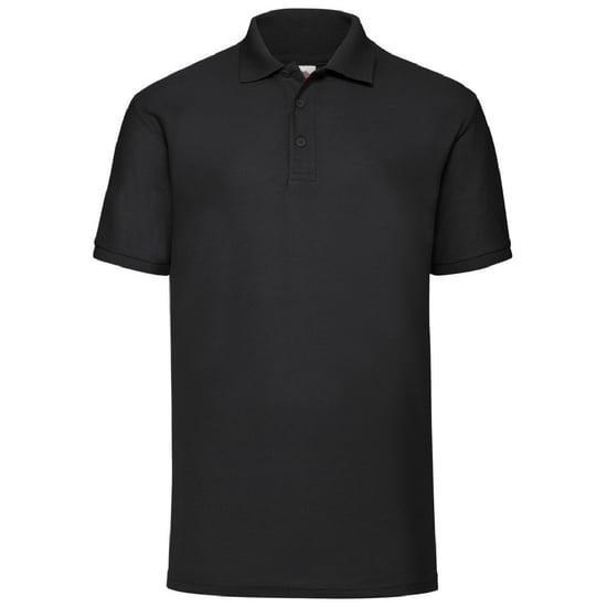 Fruit Of The Loom 65/35 Herren Piqué Polo-Shirt, Kurzarm (Schwarz) - Image 1