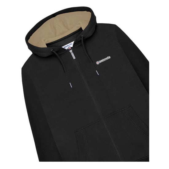 Lambretta - Hoodie mit durchgehendem Reißverschluss für Herren (Schwarz/Nussbraun/Gold) - Image 3