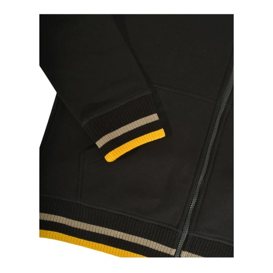 Lambretta - Hoodie mit durchgehendem Reißverschluss für Herren (Schwarz/Nussbraun/Gold) - Image 4