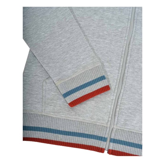 Lambretta - Hoodie mit durchgehendem Reißverschluss für Herren (Grau/Dunkelblau/Rot) - Image 4