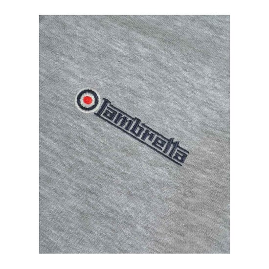 Lambretta - Hoodie mit durchgehendem Reißverschluss für Herren (Grau/Dunkelblau/Rot) - Image 5