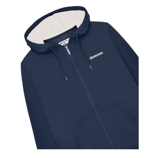 Lambretta - Hoodie mit durchgehendem Reißverschluss für Herren (Marine/Jetstream Blau/Rot) - Image 3