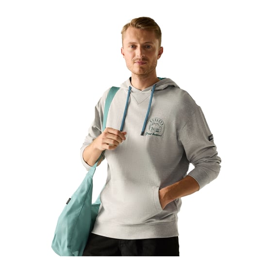 Regatta - "Cline" Kapuzenpullover für Herren (Grau meliert/Mediterranea) - Image 4