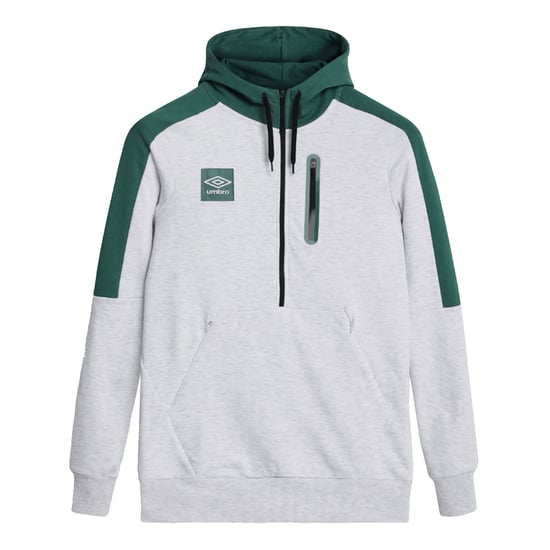 Umbro - "Terrace" Kapuzenpullover mit halbem Reißverschluss für Herren (Tanne/Eisblau Marl) - Image 1