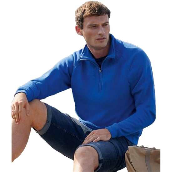 Fruit Of The Loom Herren Sweatshirt mit Reißverschluss bis zur Brust (Königsblau) - Image 3