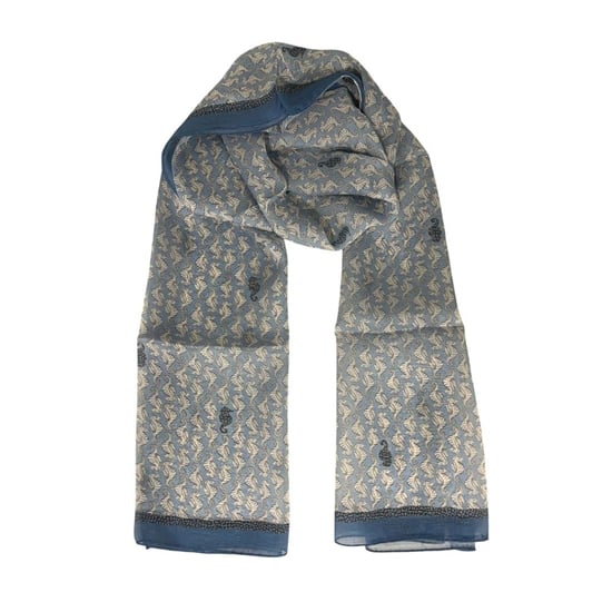 Borbonese Blaue Seidenschal für Damen - Image 2
