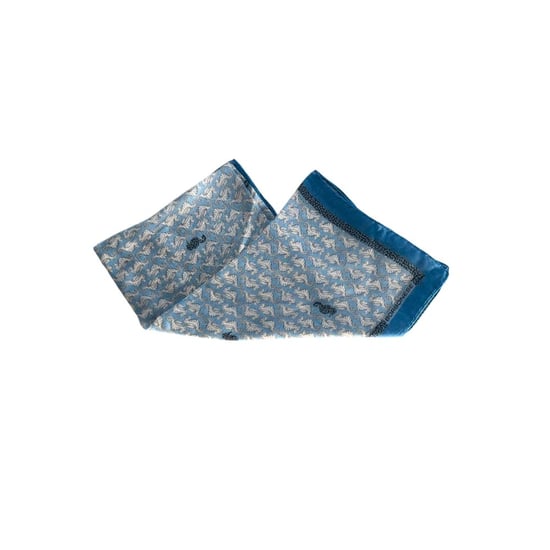 Borbonese Blaue Seidenschal für Damen - Image 3