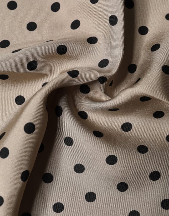 Dolce & Gabbana Braune Polka-Dot Quadratische Taschentuch-Schal - Image 3