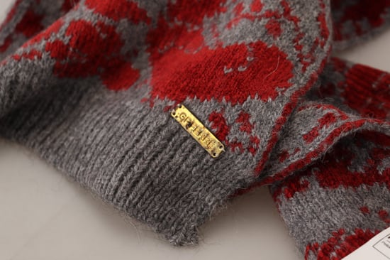GF Ferre Roter Grau Gestrickter Wrap Wärmer Damen Schal Schaal - Image 5