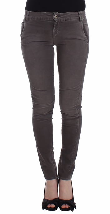 Ermanno Scervino Graue Slim Jeans Denim-Hosen Schmale Beine Stretch - Image 1