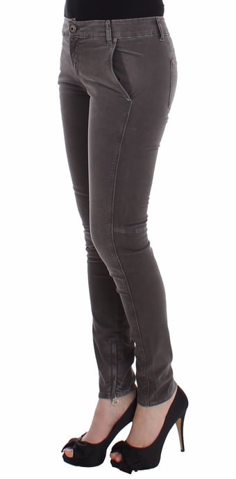 Ermanno Scervino Graue Slim Jeans Denim-Hosen Schmale Beine Stretch - Image 2