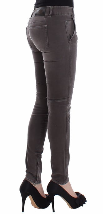 Ermanno Scervino Graue Slim Jeans Denim-Hosen Schmale Beine Stretch - Image 4