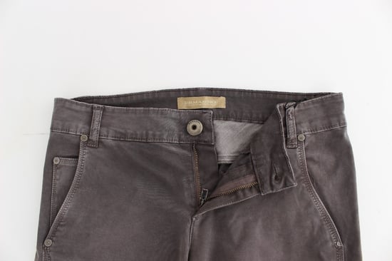 Ermanno Scervino Graue Slim Jeans Denim-Hosen Schmale Beine Stretch - Image 5