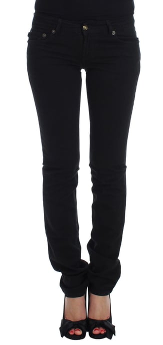 Cavalli Schwarze Baumwoll-Stretch Slim Skinny Fit Jeans - Image 1
