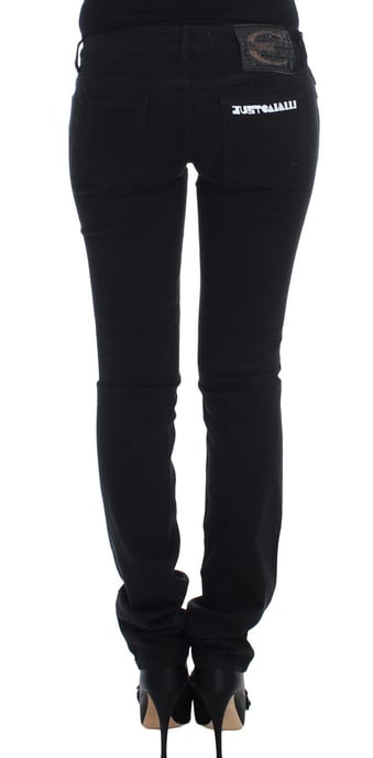 Cavalli Schwarze Baumwoll-Stretch Slim Skinny Fit Jeans - Image 3