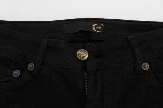Cavalli Schwarze Baumwoll-Stretch Slim Skinny Fit Jeans - Image 5